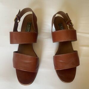 Handmade Italian Brown Leather Strap Sandals
